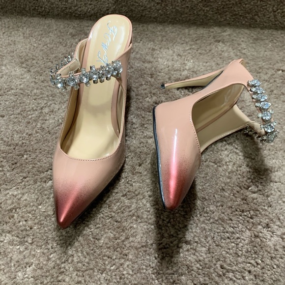 FOWT Pointed Toe Stiletto High Heel Mules Sandals - Picture 3 of 13